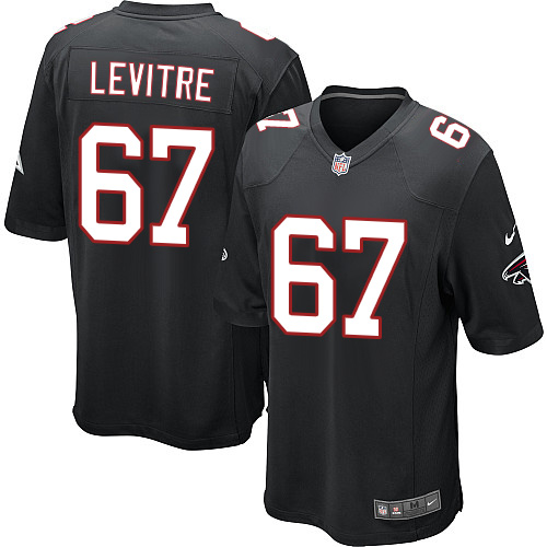 Men's Nike Atlanta Falcons #67 Andy Levitre Game Black Alternate NFL Jersey