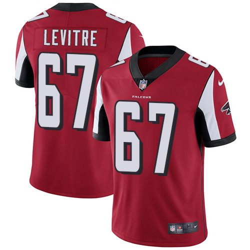 Youth Nike Atlanta Falcons #67 Andy Levitre Red Team Color Vapor Untouchable Elite Player NFL Jersey