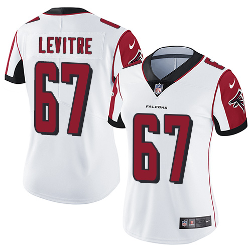 Women's Nike Atlanta Falcons #67 Andy Levitre White Vapor Untouchable Elite Player NFL Jersey