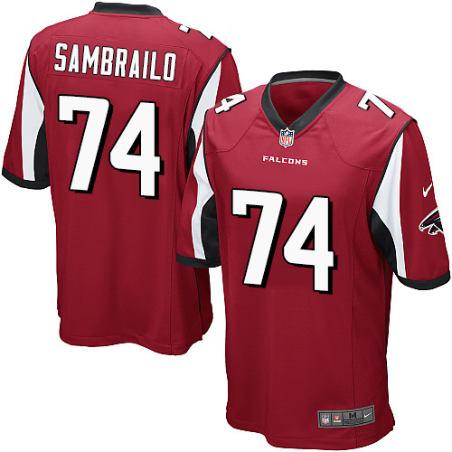 Men's Nike Atlanta Falcons #74 Ty Sambrailo Game Red Team Color NFL Jersey