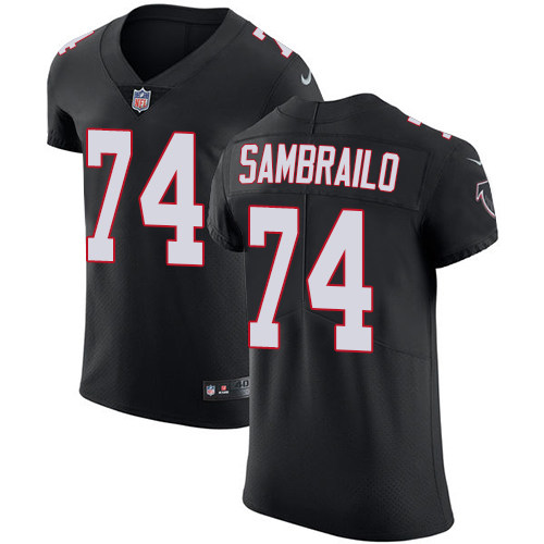 Men's Nike Atlanta Falcons #74 Ty Sambrailo Black Alternate Vapor Untouchable Elite Player NFL Jersey