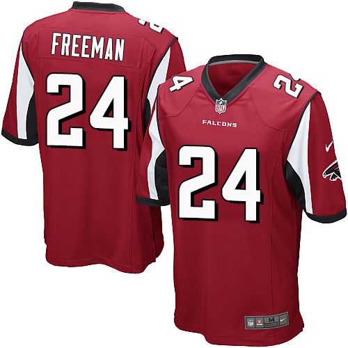 Men's Nike Atlanta Falcons #24 Devonta Freeman Game Red Team Color NFL Jersey