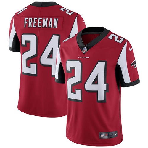 Youth Nike Atlanta Falcons #24 Devonta Freeman Red Team Color Vapor Untouchable Elite Player NFL Jersey