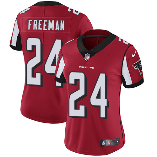Women's Nike Atlanta Falcons #24 Devonta Freeman Red Team Color Vapor Untouchable Limited Player NFL Jersey