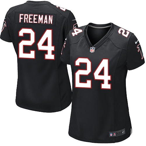 Women's Nike Atlanta Falcons #24 Devonta Freeman Game Black Alternate NFL Jersey