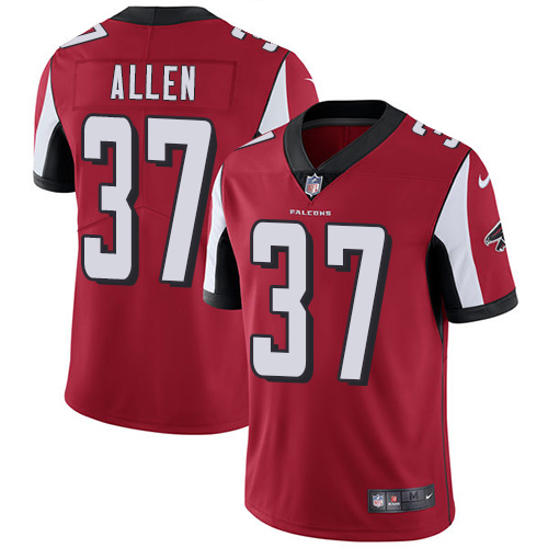 Men's Nike Atlanta Falcons #37 Ricardo Allen Red Team Color Vapor Untouchable Limited Player NFL Jersey