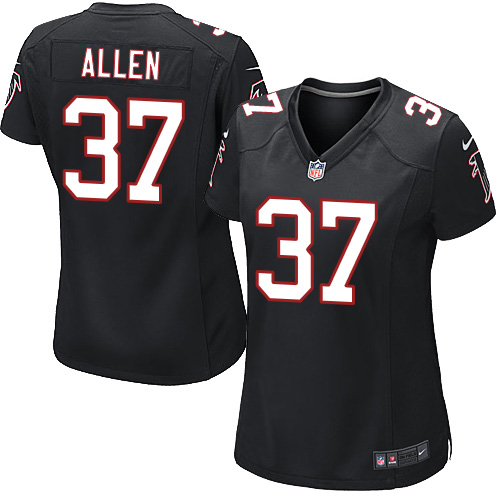 Women's Nike Atlanta Falcons #37 Ricardo Allen Game Black Alternate NFL Jersey