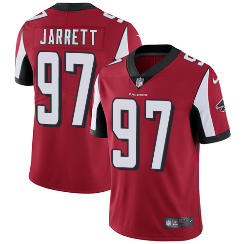 Youth Nike Atlanta Falcons #97 Grady Jarrett Red Team Color Vapor Untouchable Elite Player NFL Jersey