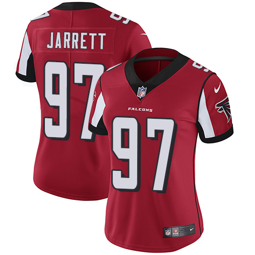 Women's Nike Atlanta Falcons #97 Grady Jarrett Red Team Color Vapor Untouchable Elite Player NFL Jersey