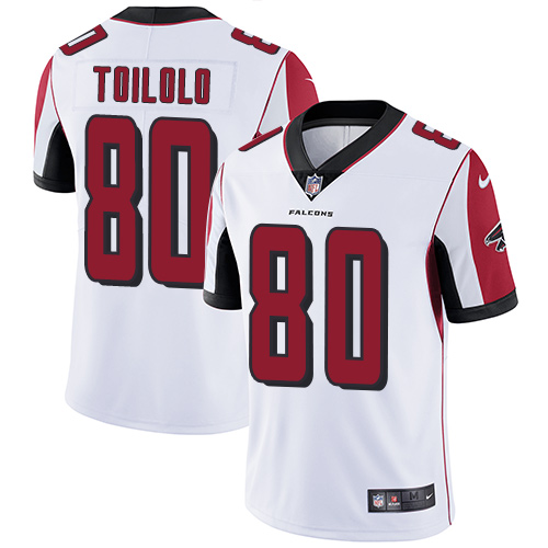 Youth Nike Atlanta Falcons #80 Levine Toilolo White Vapor Untouchable Elite Player NFL Jersey