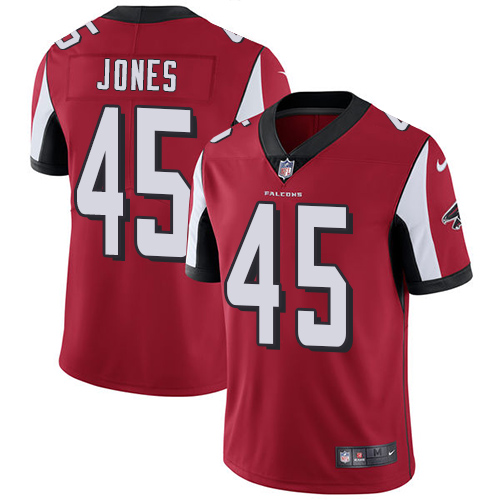 Men's Nike Atlanta Falcons #45 Deion Jones Red Team Color Vapor Untouchable Limited Player NFL Jersey