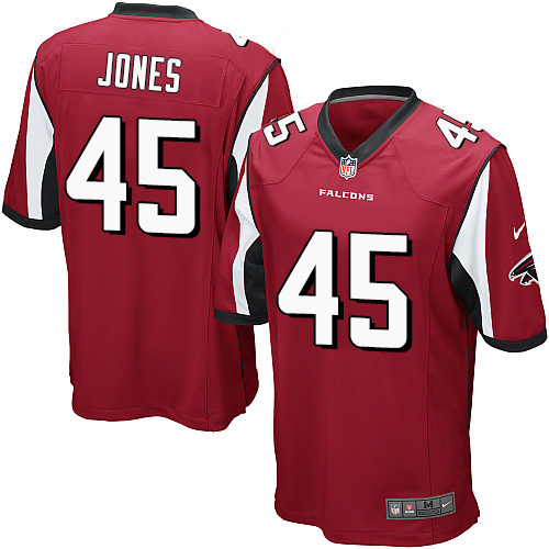 Men's Nike Atlanta Falcons #45 Deion Jones Game Red Team Color NFL Jersey