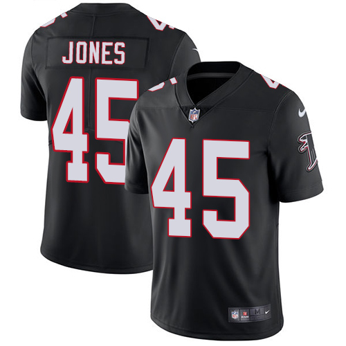 Men's Nike Atlanta Falcons #45 Deion Jones Black Alternate Vapor Untouchable Limited Player NFL Jersey