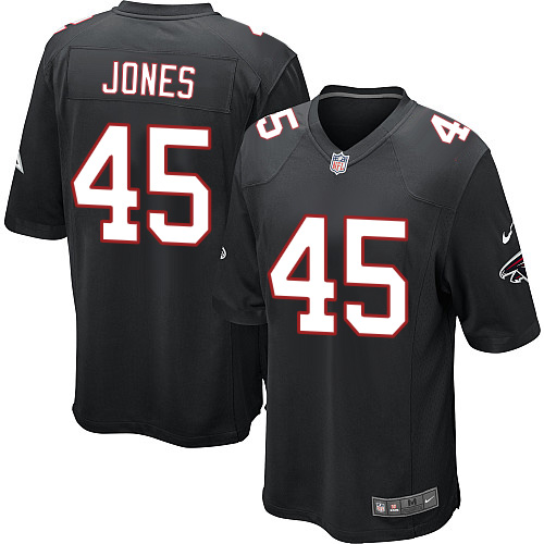 Men's Nike Atlanta Falcons #45 Deion Jones Game Black Alternate NFL Jersey