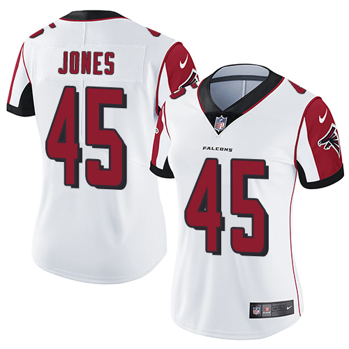 Women's Nike Atlanta Falcons #45 Deion Jones White Vapor Untouchable Elite Player NFL Jersey