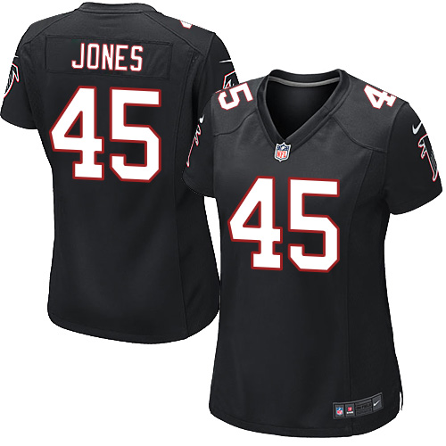 Women's Nike Atlanta Falcons #45 Deion Jones Game Black Alternate NFL Jersey