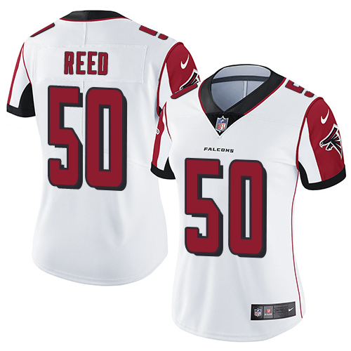 Women's Nike Atlanta Falcons #50 Brooks Reed White Vapor Untouchable Elite Player NFL Jersey