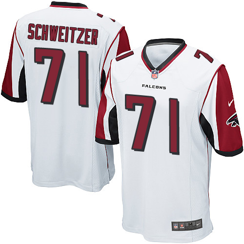 Men's Nike Atlanta Falcons #71 Wes Schweitzer Game White NFL Jersey