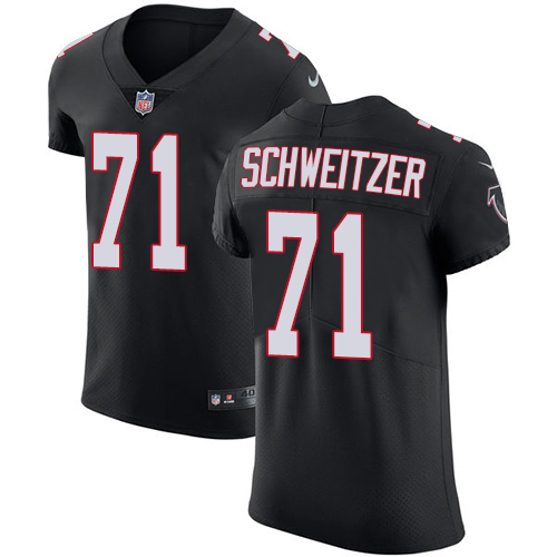 Men's Nike Atlanta Falcons #71 Wes Schweitzer Black Alternate Vapor Untouchable Elite Player NFL Jersey