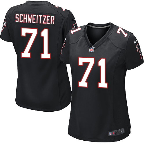 Women's Nike Atlanta Falcons #71 Wes Schweitzer Game Black Alternate NFL Jersey