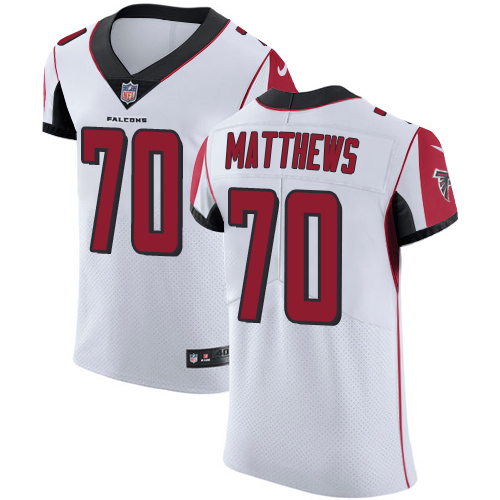 Men's Nike Atlanta Falcons #70 Jake Matthews White Vapor Untouchable Elite Player NFL Jersey
