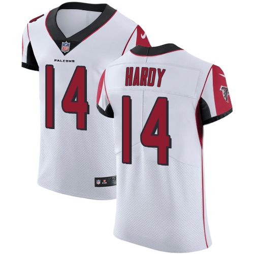 Men's Nike Atlanta Falcons #14 Justin Hardy White Vapor Untouchable Elite Player NFL Jersey