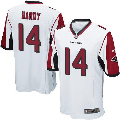 Men's Nike Atlanta Falcons #14 Justin Hardy Game White NFL Jersey