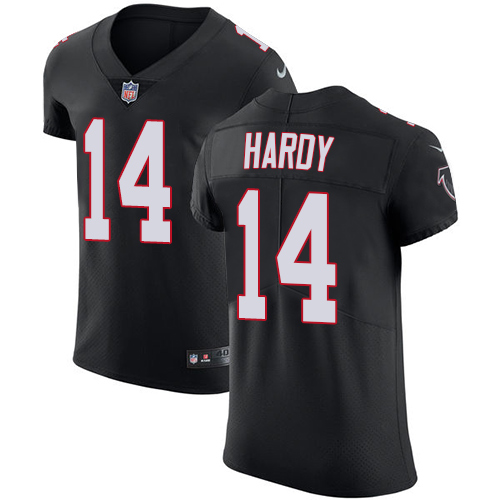 Men's Nike Atlanta Falcons #14 Justin Hardy Black Alternate Vapor Untouchable Elite Player NFL Jersey
