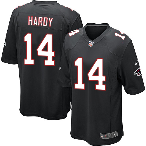 Men's Nike Atlanta Falcons #14 Justin Hardy Game Black Alternate NFL Jersey