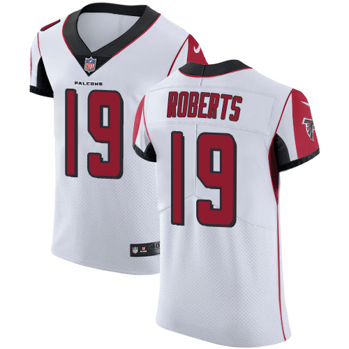 Men's Nike Atlanta Falcons #19 Andre Roberts White Vapor Untouchable Elite Player NFL Jersey