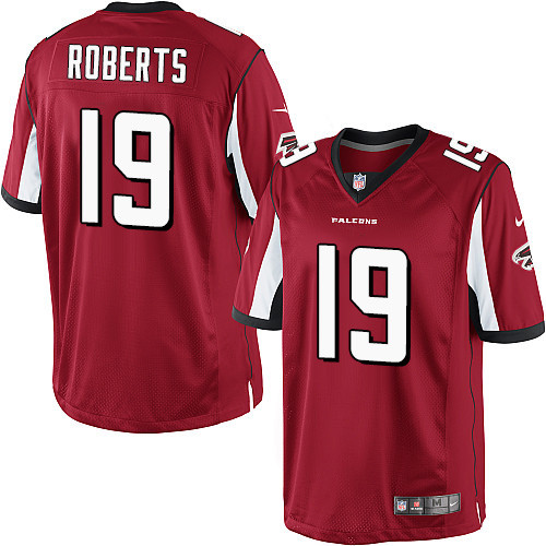 Youth Nike Atlanta Falcons #19 Andre Roberts Red Team Color Vapor Untouchable Limited Player NFL Jersey