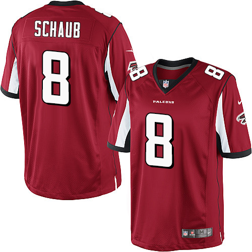 Men's Nike Atlanta Falcons #8 Matt Schaub Red Team Color Vapor Untouchable Limited Player NFL Jersey