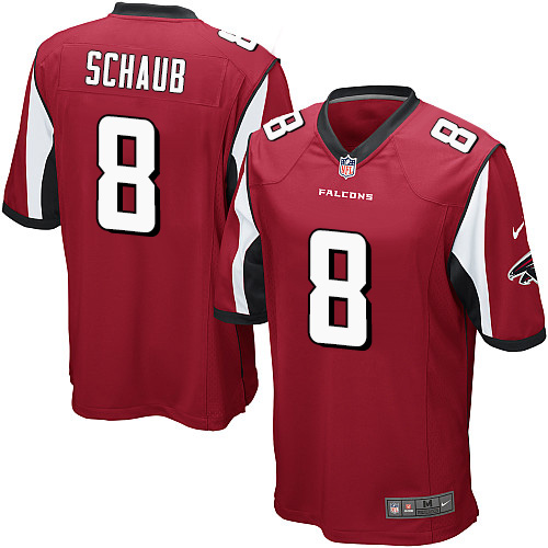 Men's Nike Atlanta Falcons #8 Matt Schaub Game Red Team Color NFL Jersey