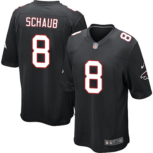 Men's Nike Atlanta Falcons #8 Matt Schaub Game Black Alternate NFL Jersey