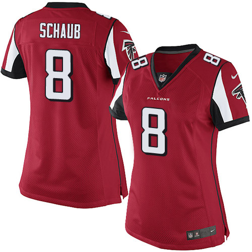 Women's Nike Atlanta Falcons #8 Matt Schaub Red Team Color Vapor Untouchable Elite Player NFL Jersey