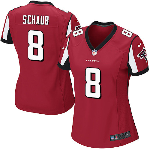 Women's Nike Atlanta Falcons #8 Matt Schaub Game Red Team Color NFL Jersey