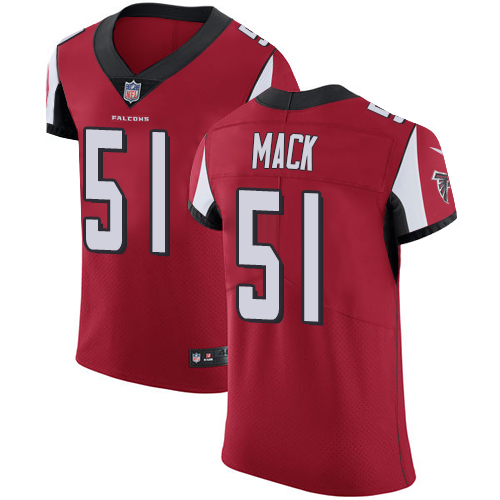 Men's Nike Atlanta Falcons #51 Alex Mack Red Team Color Vapor Untouchable Elite Player NFL Jersey