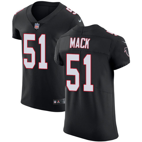 Men's Nike Atlanta Falcons #51 Alex Mack Black Alternate Vapor Untouchable Elite Player NFL Jersey