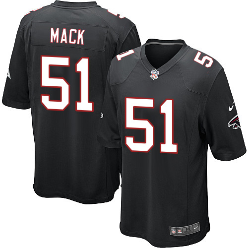 Men's Nike Atlanta Falcons #51 Alex Mack Game Black Alternate NFL Jersey