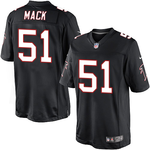 Youth Nike Atlanta Falcons #51 Alex Mack Black Alternate Vapor Untouchable Limited Player NFL Jersey