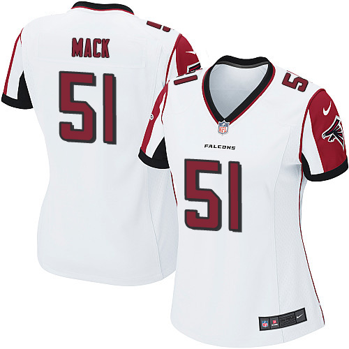 Women's Nike Atlanta Falcons #51 Alex Mack Game White NFL Jersey
