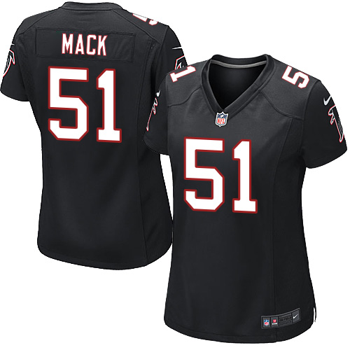 Women's Nike Atlanta Falcons #51 Alex Mack Black Alternate Vapor Untouchable Elite Player NFL Jersey