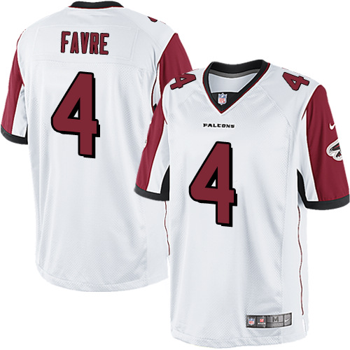 Men's Nike Atlanta Falcons #4 Brett Favre White Vapor Untouchable Limited Player NFL Jersey