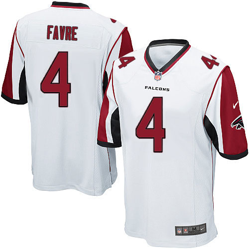Men's Nike Atlanta Falcons #4 Brett Favre Game White NFL Jersey
