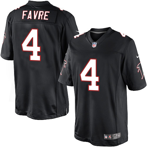 Youth Nike Atlanta Falcons #4 Brett Favre Black Alternate Vapor Untouchable Elite Player NFL Jersey