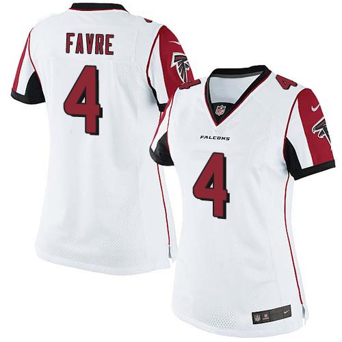 Women's Nike Atlanta Falcons #4 Brett Favre White Vapor Untouchable Elite Player NFL Jersey
