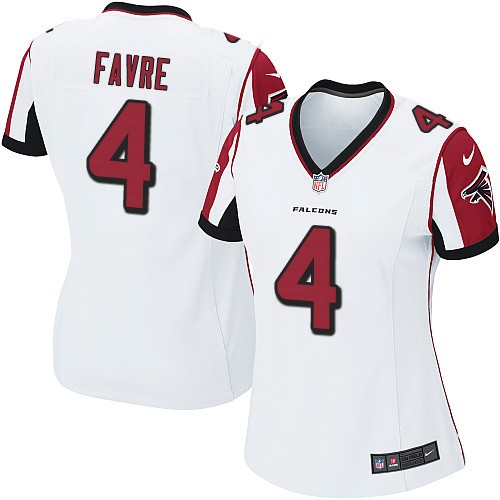 Women's Nike Atlanta Falcons #4 Brett Favre Game White NFL Jersey