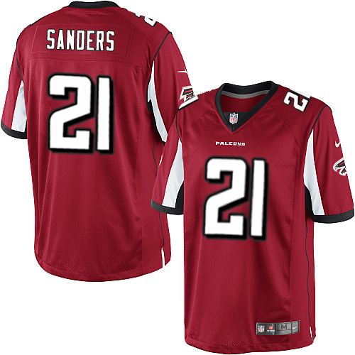 Men's Nike Atlanta Falcons #21 Deion Sanders Red Team Color Vapor Untouchable Limited Player NFL Jersey