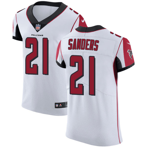 Men's Nike Atlanta Falcons #21 Deion Sanders White Vapor Untouchable Elite Player NFL Jersey