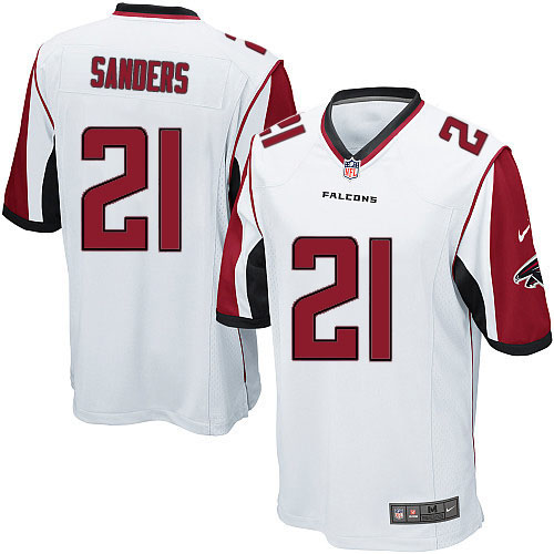 Men's Nike Atlanta Falcons #21 Deion Sanders Game White NFL Jersey